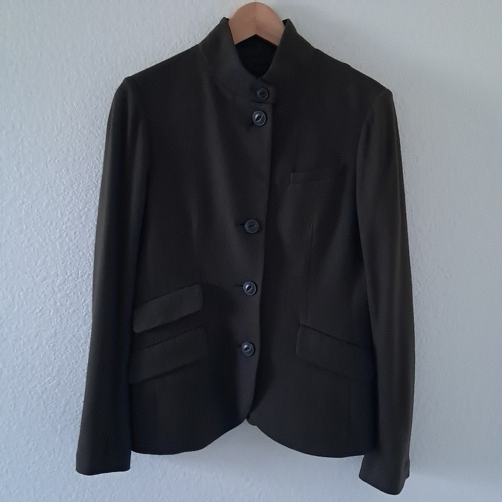 Rag & Bone Slade Blazer Jacket 100% Wool Olive Green Tailored Jacket Size 10